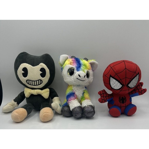 Collectible Bendy, Spider Man, And Lumo Stars Six Inch Plush Nice Condition - Picture 1 of 7